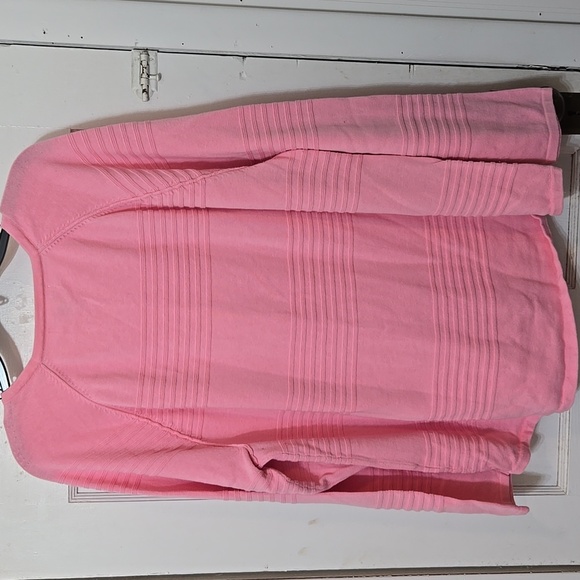 Karen Scott Pink Stripe Weave Pattern Womens Plus Size XXL Very Good Condition!! - Picture 5 of 6